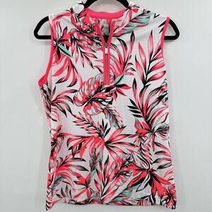 Tail Active Golf Tropical Sleeveless Top Size M Multicolor Tennis Pickleball UPF